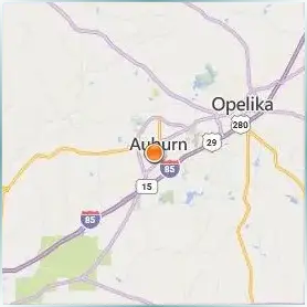 Auburn University Location Map Auburn University Location Map