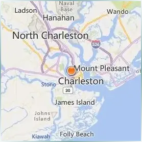 Citadel Military College of South Carolina Location Map
