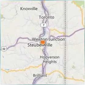 Franciscan University of Steubenville Location Map