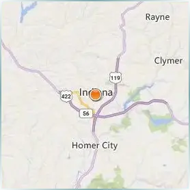 Indiana University of Pennsylvania Location Map