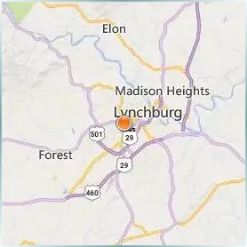 Lynchburg College Location Map Lynchburg College Location Map