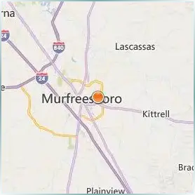 Middle Tennessee State University Location Map