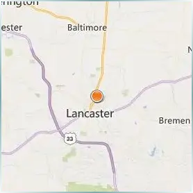 Ohio University Lancaster Location Map