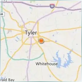 The University of Texas at Tyler Location Map